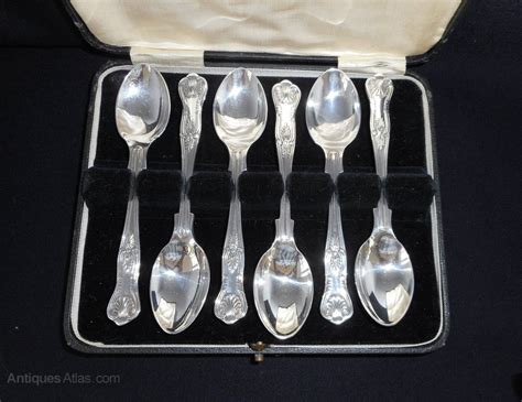 Antiques Atlas Sale On Boxed Set Of 6 Kings Pattern Tea Spoons