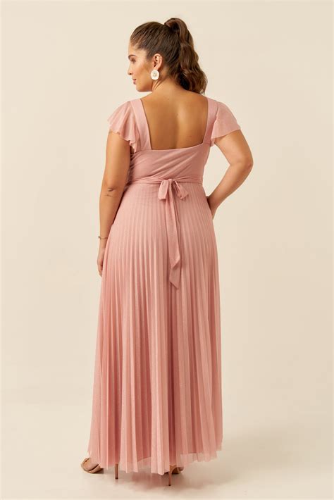 Vestido De Festa Vestido De Festa Plus Size Rosa Nude Longo Karen Ladydress