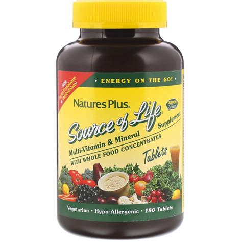 Natures Plus Source Of Life Multi Vitamin Mineral Supplement