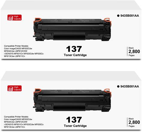 137 Crg137 Black 9435b001aa Toner Cartridge Replacement For Canon Imageclass