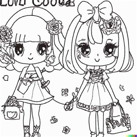 25+ Desenhos de Meninas Kawaii para Imprimir e Colorir/Pintar