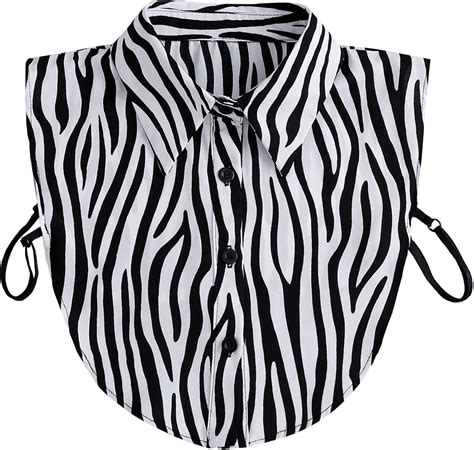 Municipal Stylish False Collar Half Shirt Detachable Fake Collar Zebra