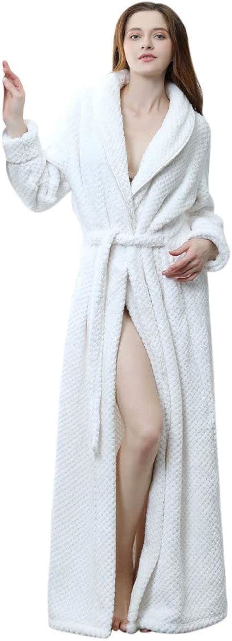 ZYUEER Peignoir De Bain Femme éPonge Robe De Chambre Chaude Pyjama