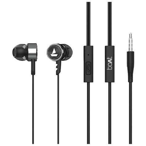 Buy Boat Bassheads Wired Earphone With Mic In Ear Gun Metal