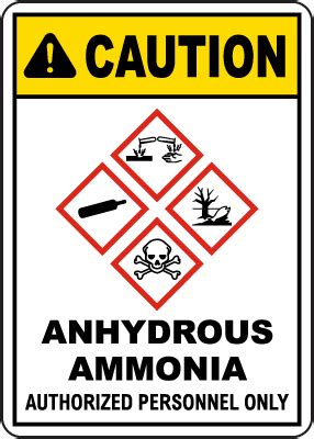 Danger Ammonia Sign G4788 By SafetySign