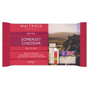 Waitrose Somerset Mature Cheddar Cheese Strength 5 Waitrose Partners
