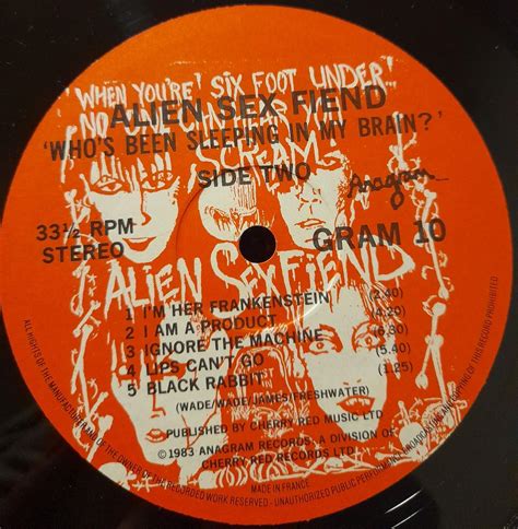 Lp Alien Sex Fiend Whos Been Sleeping In My Brain 1983 Ex Aukro