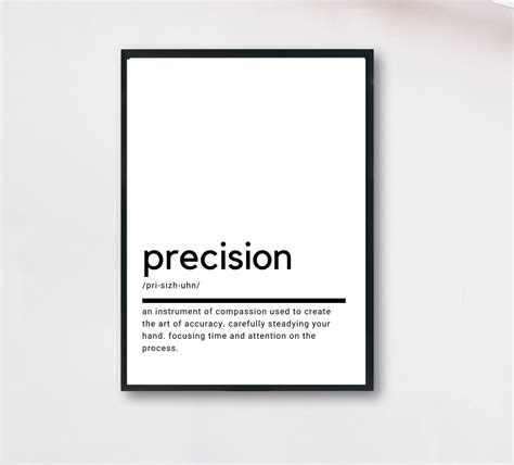 precision definition printable wall art precision poster etsy