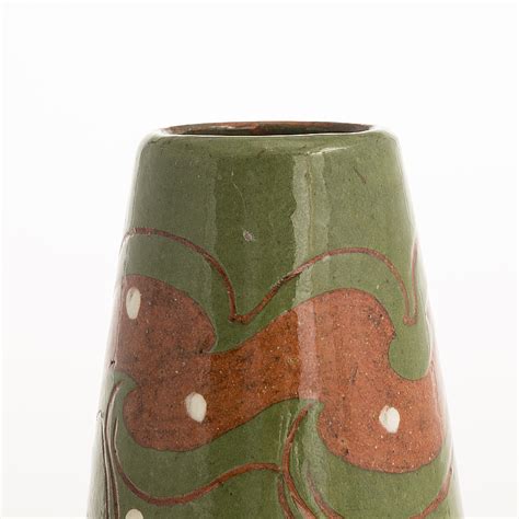Alfred William Finch A Ceramic Vase Signed Awf Iris Finland