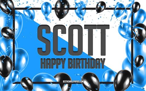 Download wallpapers Happy Birthday Scott, Birthday Balloons Background, Scott, wallpapers with ...