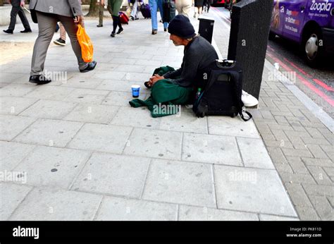 Homeless Man In The Street Central London England UK Stock Photo Alamy