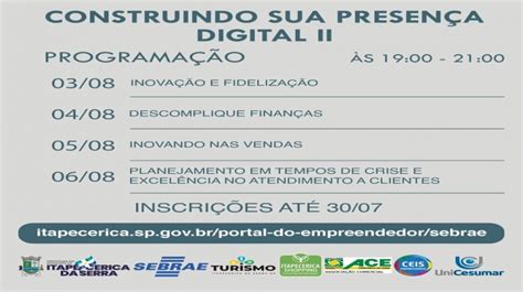 Construindo Sua Presen A Digital Ii Associa O Comercial E