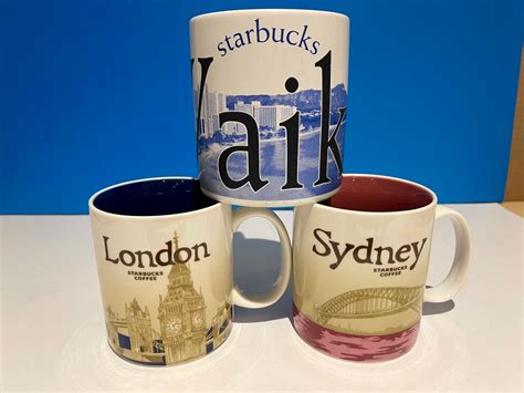 Collectable Starbucks Mugs: London Sydney and Waikiki. City - Etsy