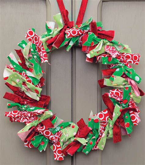 Fabric Wreath At Fabric Wreath Christmas Crafts Handmade