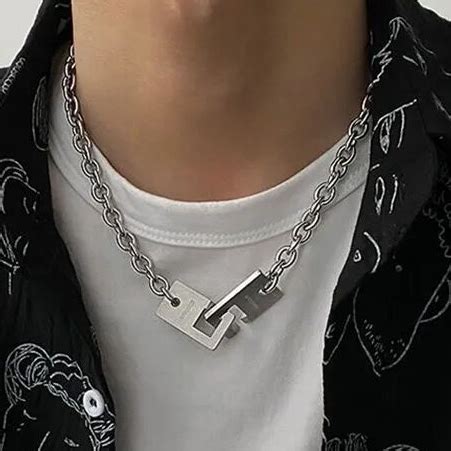 Exaggerated Street Style Hip Hop Necklace Versatile Titanium Steel