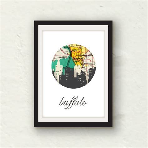 Buffalo Skyline Print Buffalo NY Art Buffalo Print Buffalo - Etsy | Ny ...