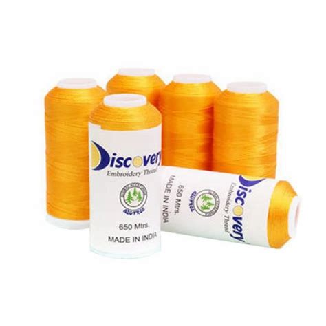 Discovery Yellow Viscose Embroidery Thread Packaging Type Cone 200