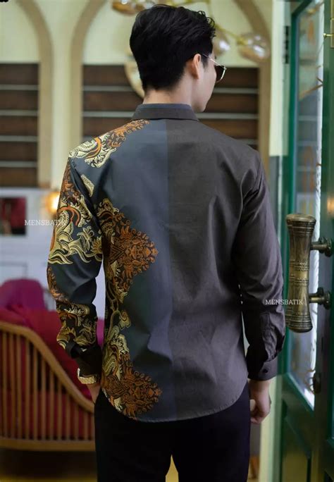 Jual MENSBATIK Mensbatik SATYA NAGARI Kemeja Batik Slimfit Pria Lengan