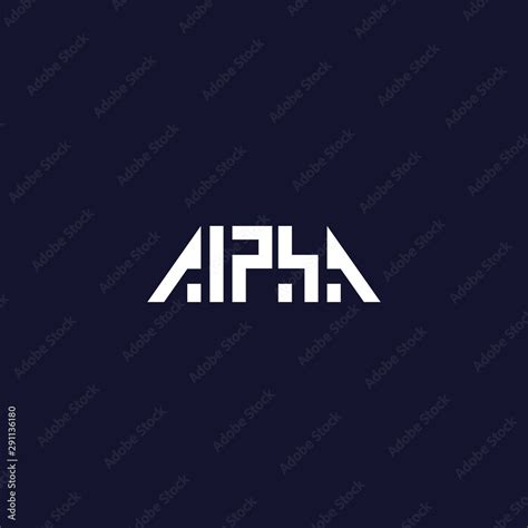 Alpha vector logo, minimal design Stock Vector | Adobe Stock