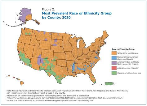 Most Common Race by County, 2020 Census - Maps on the Web