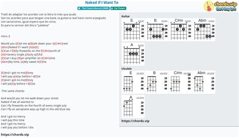Chord Naked If I Want To Cat Power Tab Song Lyric Sheet Guitar Ukulele Chords Vip