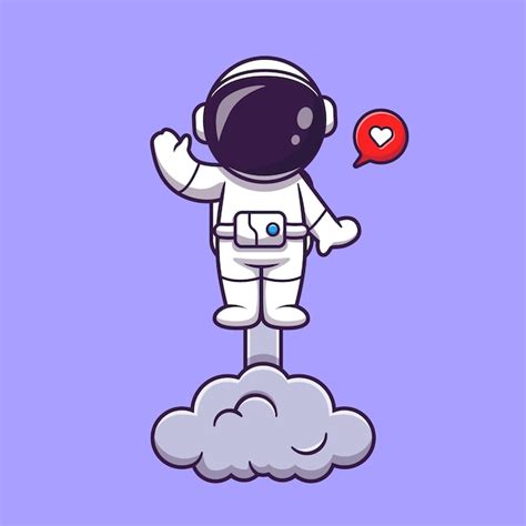 Astronauta Lan Ando No Espa O E Acenando A Ilustra O Dos Desenhos