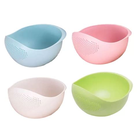 New Drain Basket Rice Sieve Kitchen Strainer Plastic Colander Basket