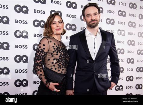 Samantha Thomas And Charlie Cox Pose For Photographers Upon Arrival At