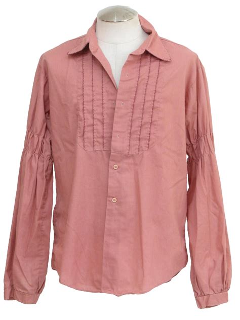 1970s Vintage Shirt 70s Kennington Mens Dusty Rose Longsleeve