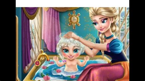 Disney Games Princess Elsa Frozen Baby Wash Baby Games Youtube