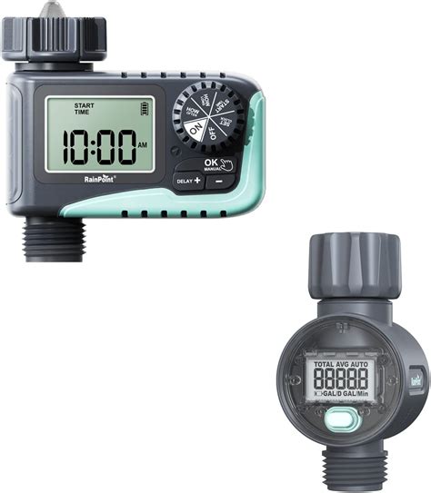 Amazon Rainpoint Sprinkler Timer Water Flow Meter For Garden