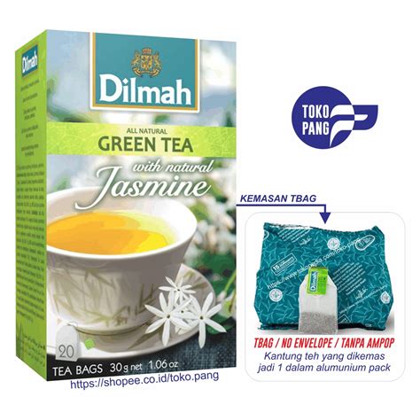 Jual Dilmah Green Tea With Jasmine 20 Bags Indonesia Shopee Indonesia