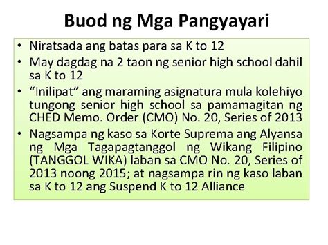 Asignaturang Filipino Sa Kolehiyo Rationale At Mungkahing Silabus