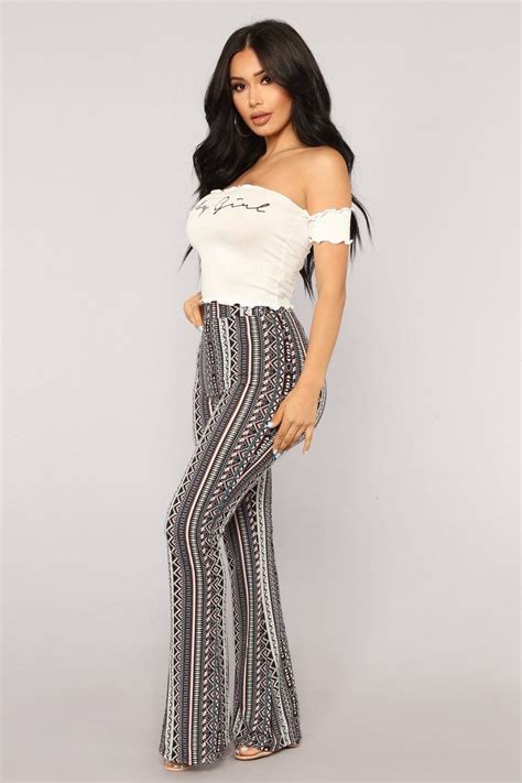 Brandy Print Flare Pants Multi Printed Flare Pants Flare Pants