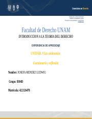 mendezj a2u9 itd docx Introducción a la Teoría del Derecho Unidad 9