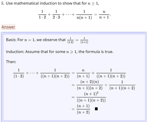 Solved Using proof by mathematical induction: Example on | Chegg.com