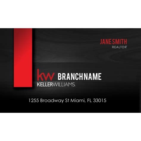 Keller Williams Business Cards KEW-1 agents, design business cards online. Custom designs, full ...