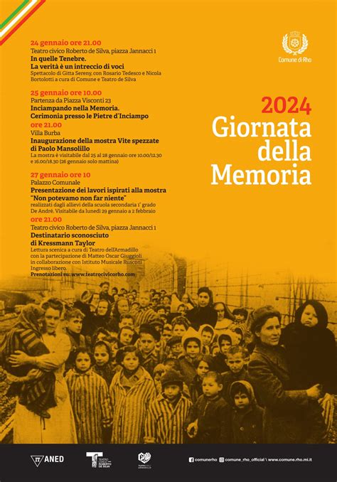 Rho Giornata Della Memoria 2024 Spettacoli Mostre Posa Di Fiori