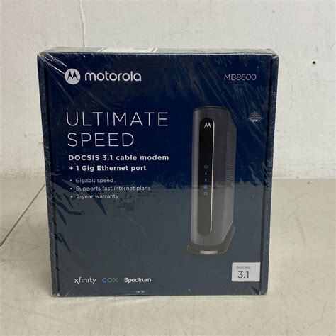 Motorola Docsis 3 1 Plus 32x8 Cable Modem Model Mb8600 6 000 Mbps New Sealed Ebay