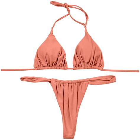 Women Lace Up Adjustable High Waisted Elastic Bikini Set Tailored Sexy