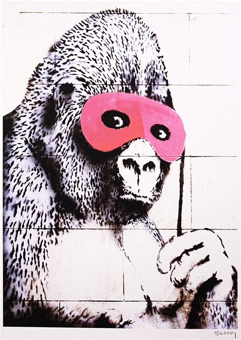 Gorilla in a Pink Mask - Banksy - Galerie umění