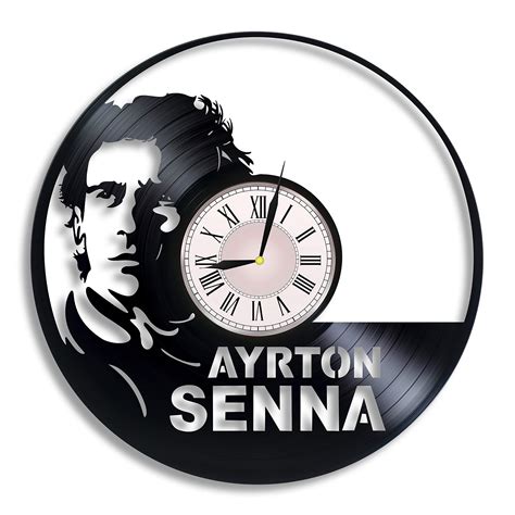 Buy Ayrton Senna Vinyl Record Wall Clock Ayrton Senna Brazilian Racing