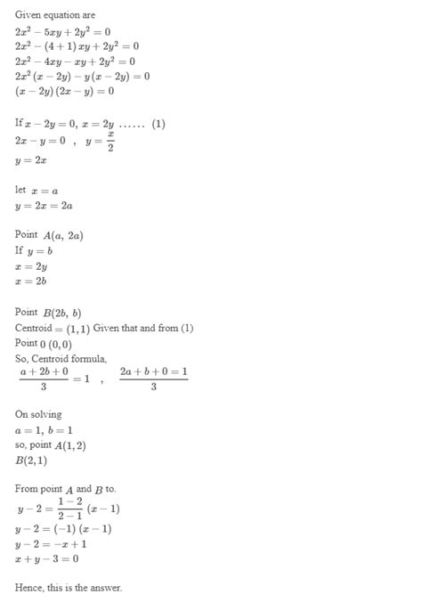 D X Cos Theta Y Sin Theta 1 0 N34 If Two Sides Of A Triangle Are Represented