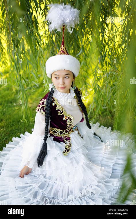 Beautiful Kazakh Woman In National Costume Stock Photo Alamy