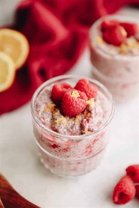 Lemon Raspberry Chia Pudding The Healthy Maven