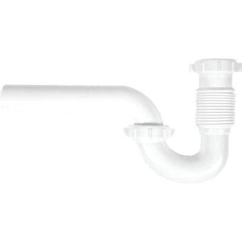 Oatey Form N Fit 1 1 2 White Plastic Sink Drain Flexible P Trap HD