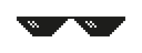 Pixel Glasses Minecraft Spectacles Royalty Free Vector Image