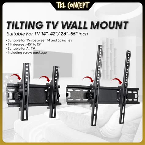 TKL TV Bracket Adjustable Tilt 14 42 26 55 Universal Tv Wall Mount