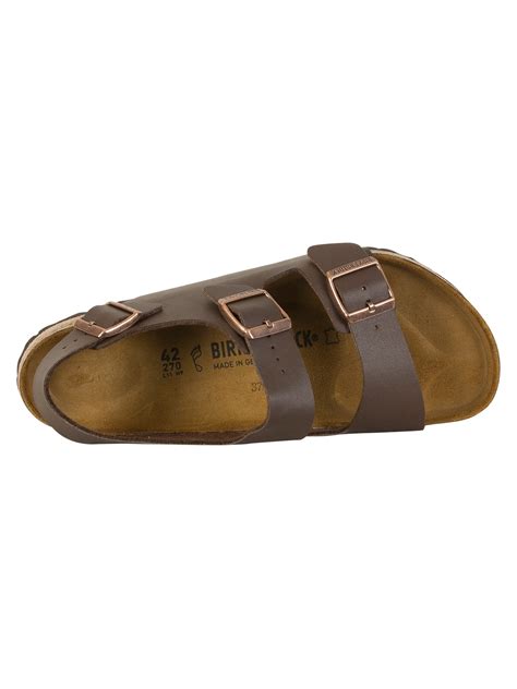 Birkenstock Milano Birko Flor Sandals Dark Brown Standout