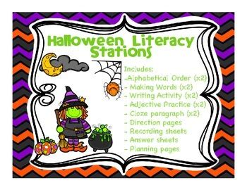 10 Halloween Literacy Stations By Move Mountains Literacy TPT